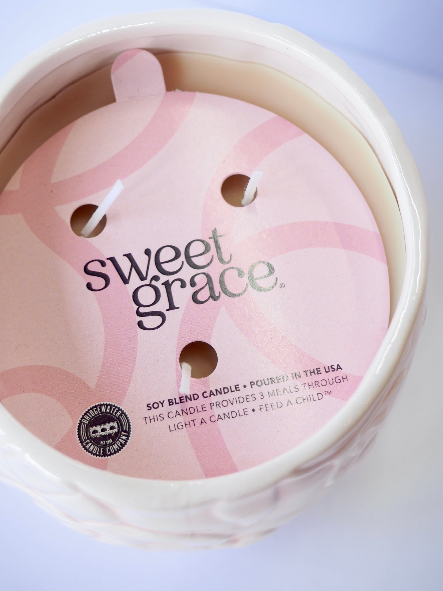 Sweet Grace Ceramic Rose Candle
