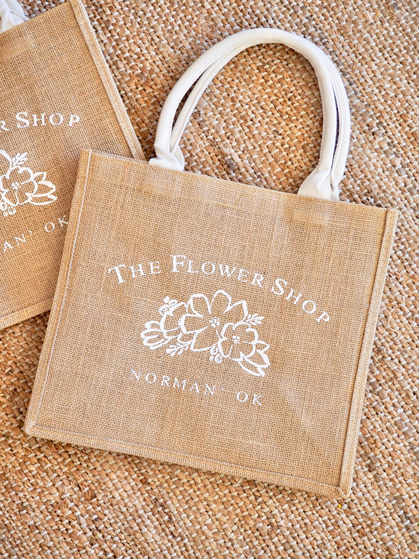 The Flower Shop Jute Tote