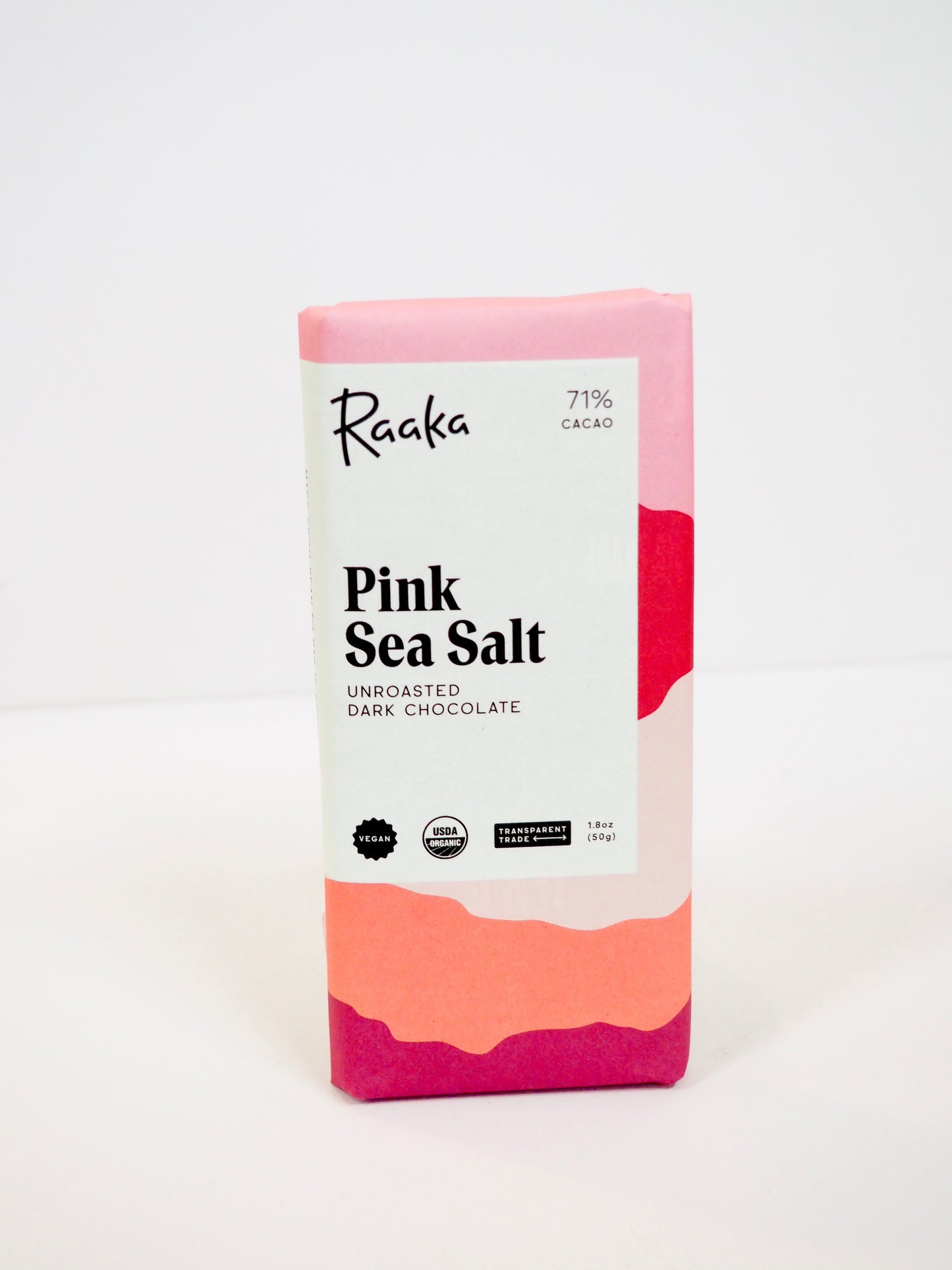 Raaka Pink Sea Salt Dark Chocolate Bar