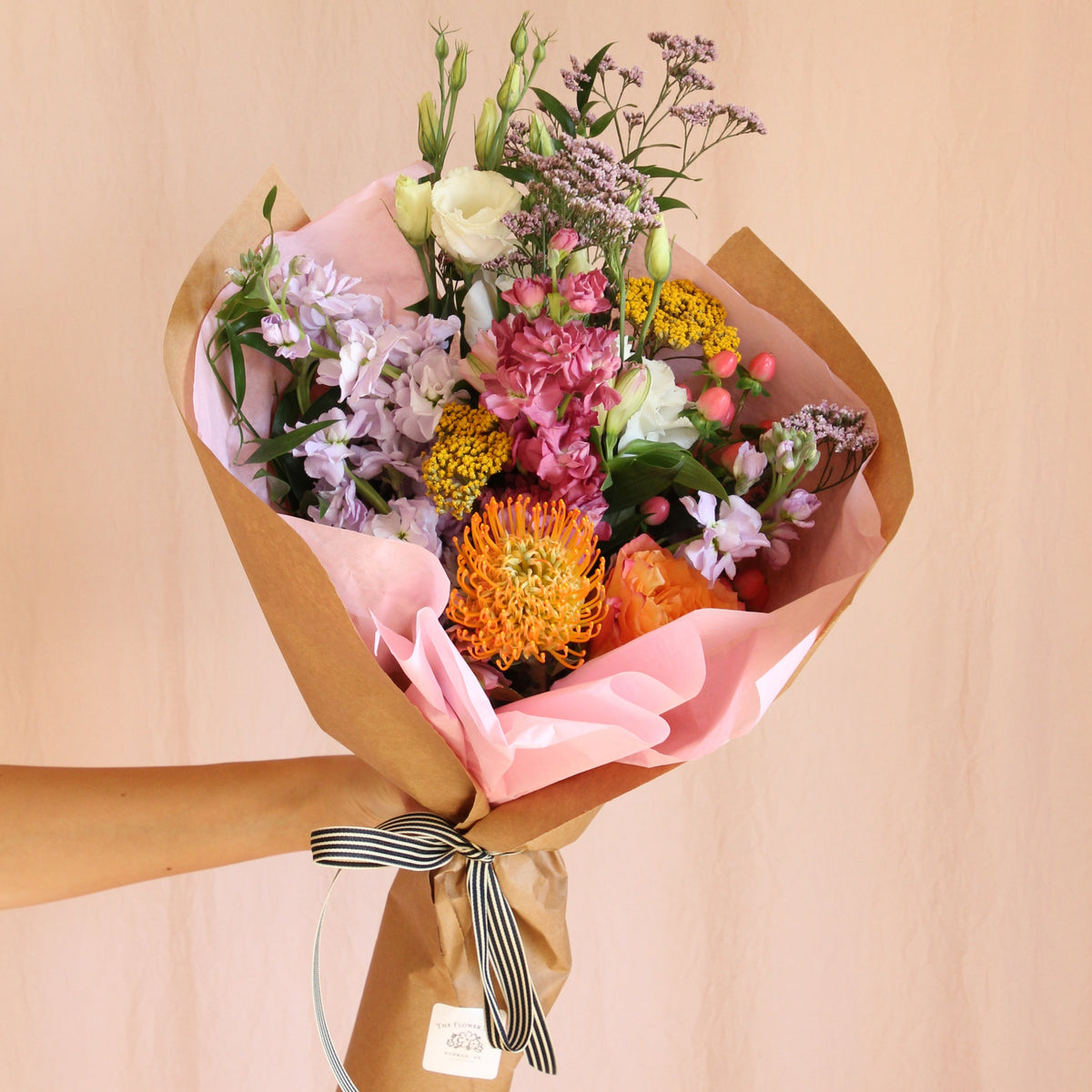 Medium Wrapped Bouquet – The Flower Shop